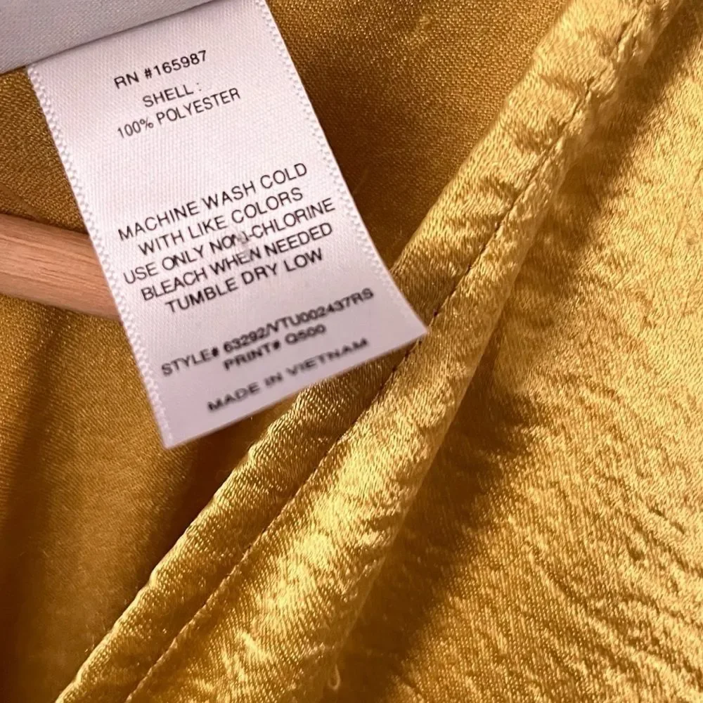 NEW Alexa B Nites Elegant Golden Yellow Wrap Dress in Size 14 - Picture 11 of 13
